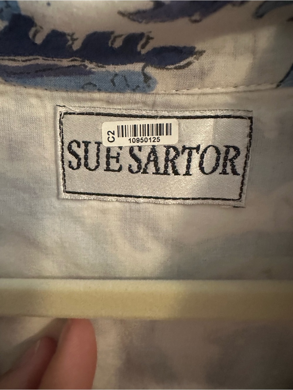 Sue Sartor Hamilton Dress in Sapphire and White - Size Regular - Picture 3 of 7